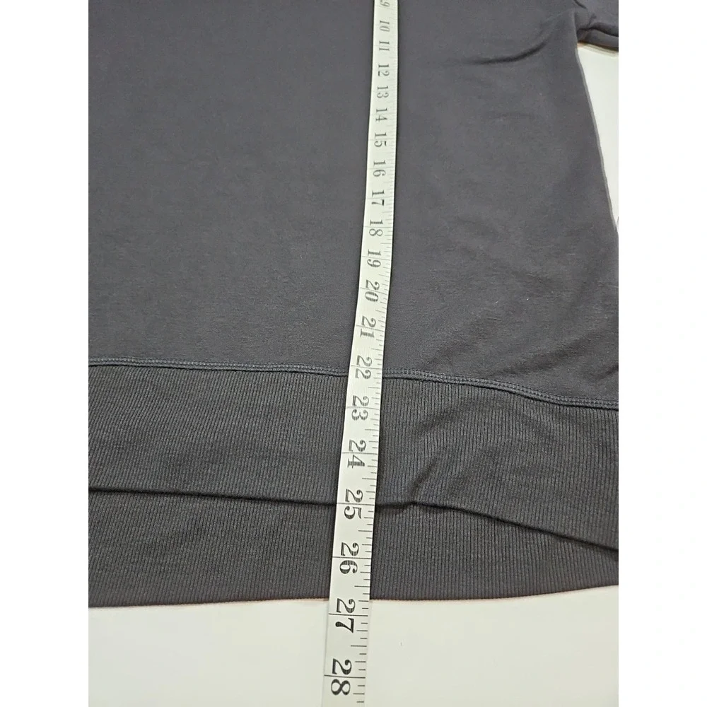 Athleta Womens Black Coaster‎ Luxe Modal Sweatshirt Thumbholes Size XL